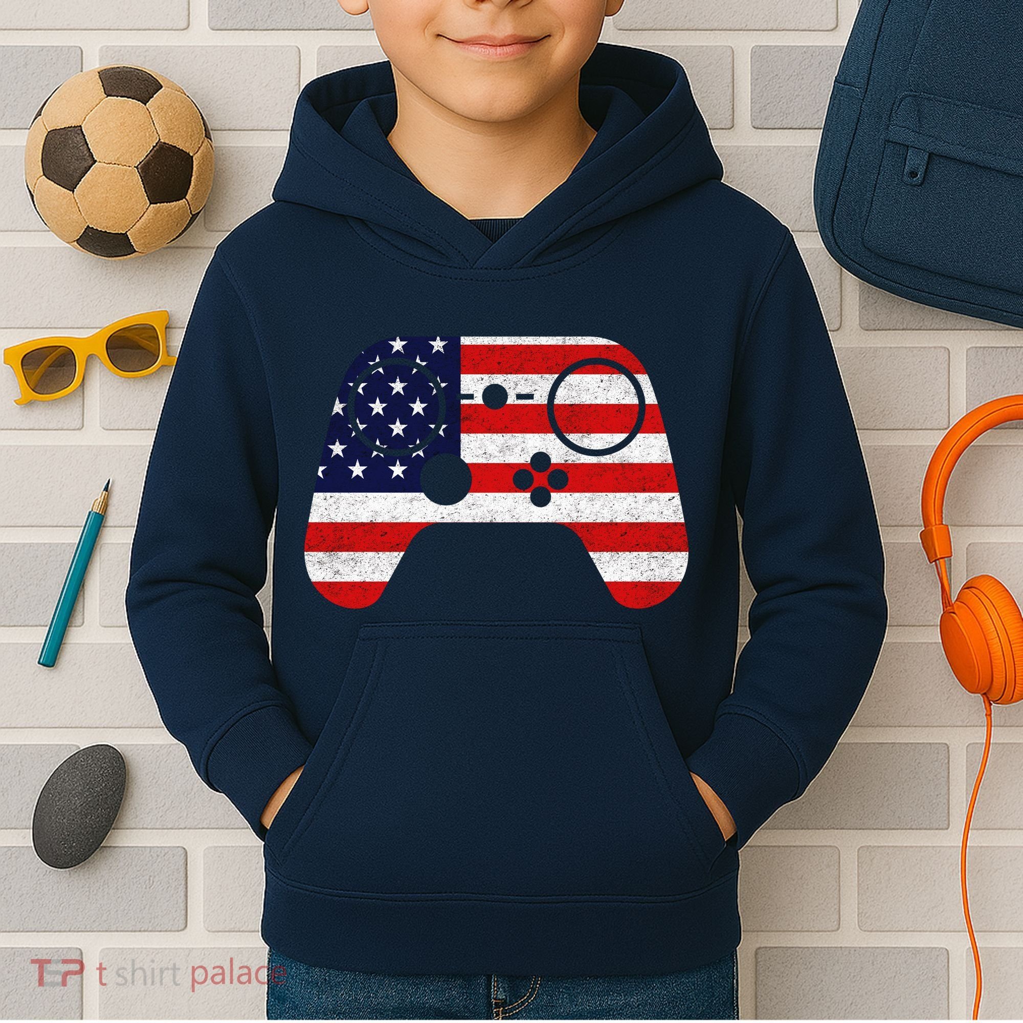 USA Gaming Controller  Kids Hoodie