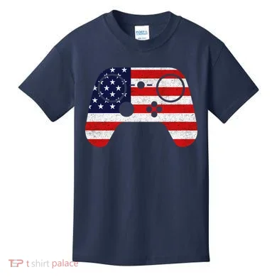 USA Gaming Controller  Kids T-Shirt