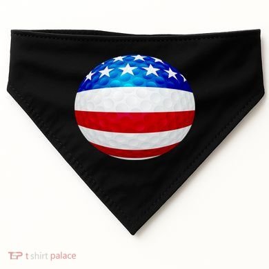 USA Golf Flag GolfBall USA-Made Doggie Bandana