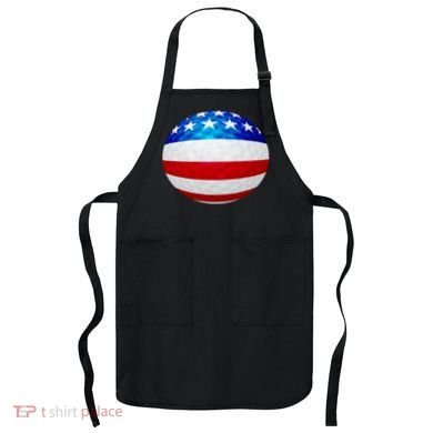 USA Golf Flag GolfBall Apron