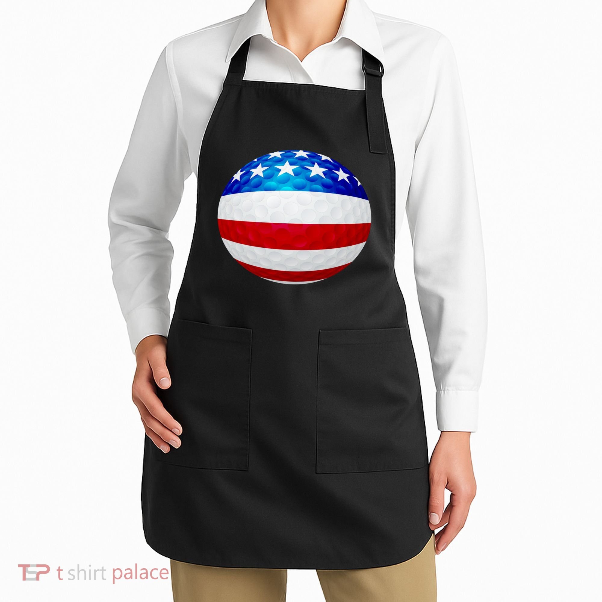 USA Golf Flag GolfBall Apron