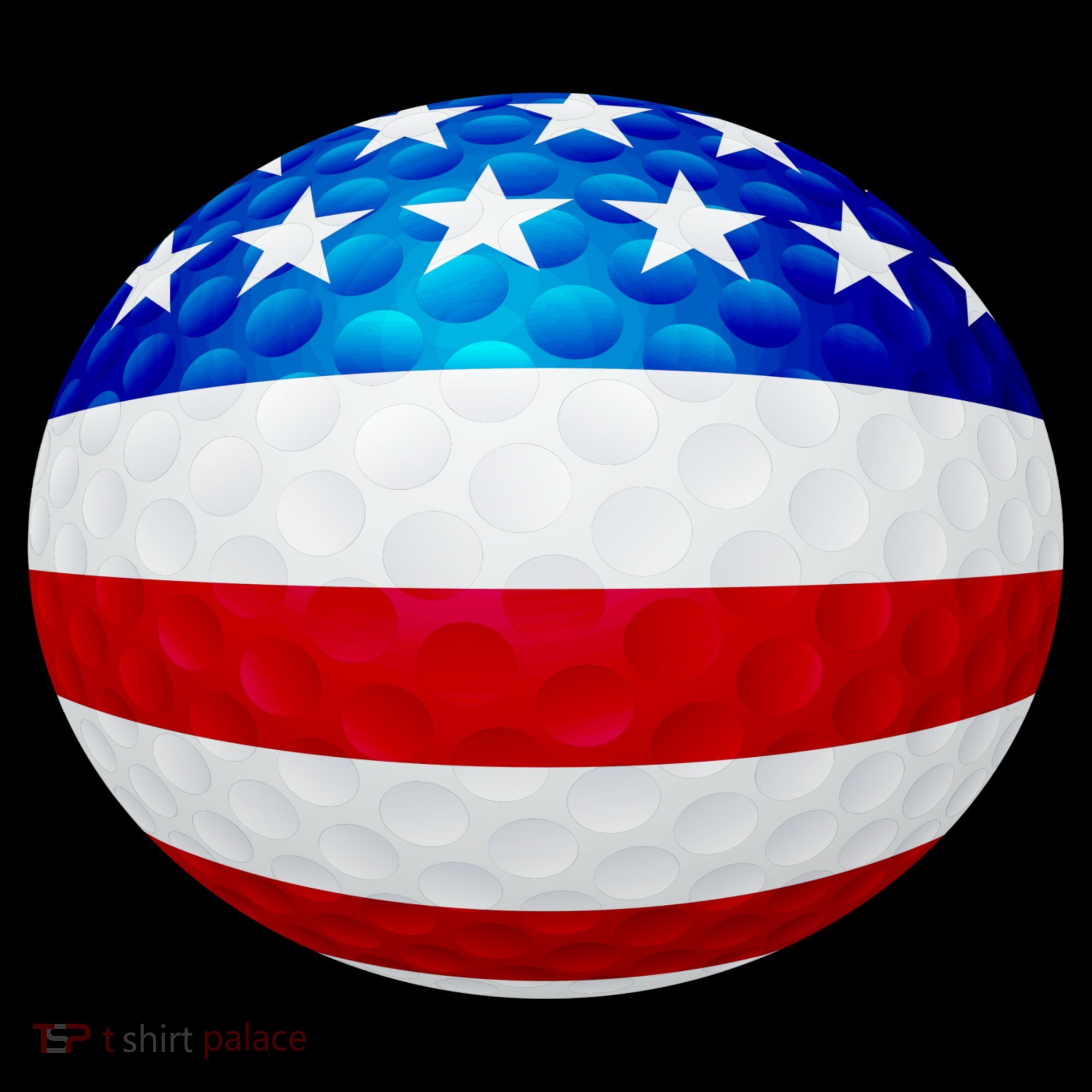 USA Golf Flag GolfBall Bucket Hat