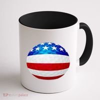 USA Golf Flag GolfBall Coffee Mug thumb 1