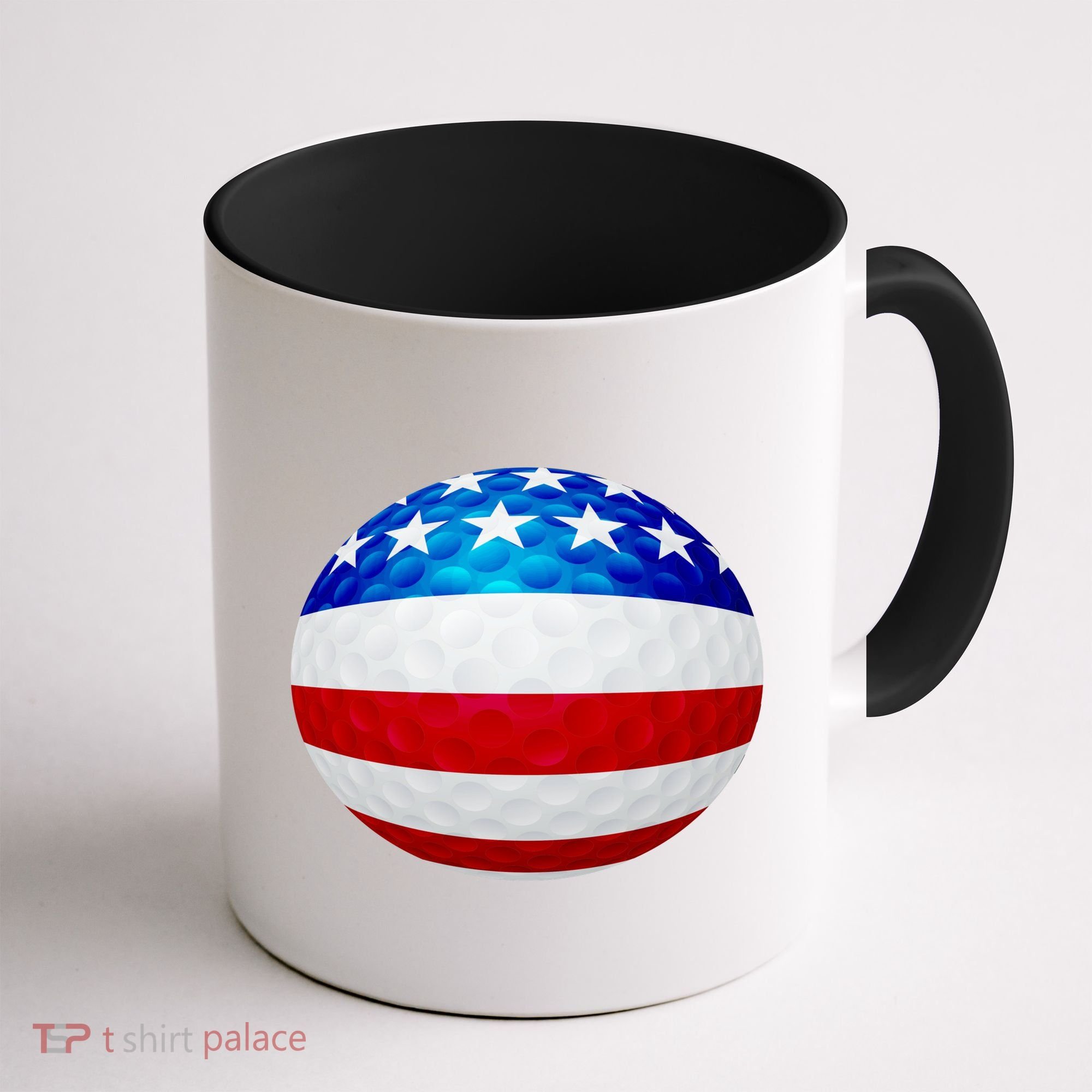 USA Golf Flag GolfBall Coffee Mug