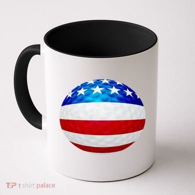 USA Golf Flag GolfBall Coffee Mug