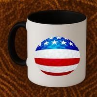 USA Golf Flag GolfBall Coffee Mug thumb 2