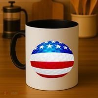 USA Golf Flag GolfBall Coffee Mug thumb 4