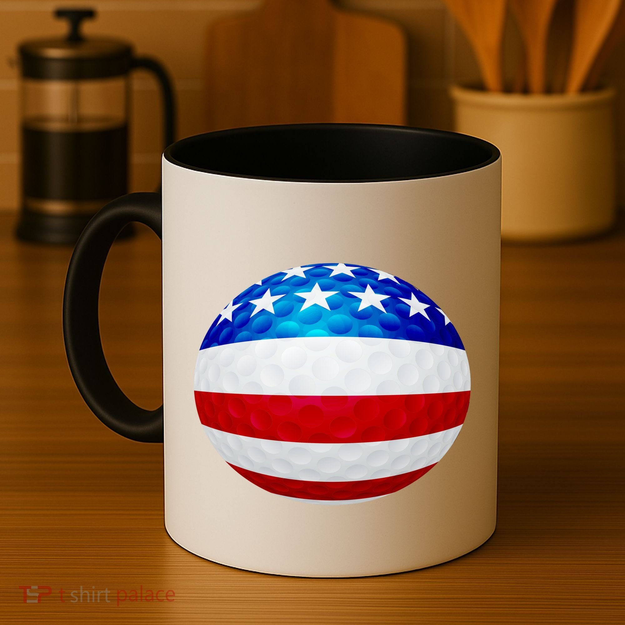 USA Golf Flag GolfBall Coffee Mug