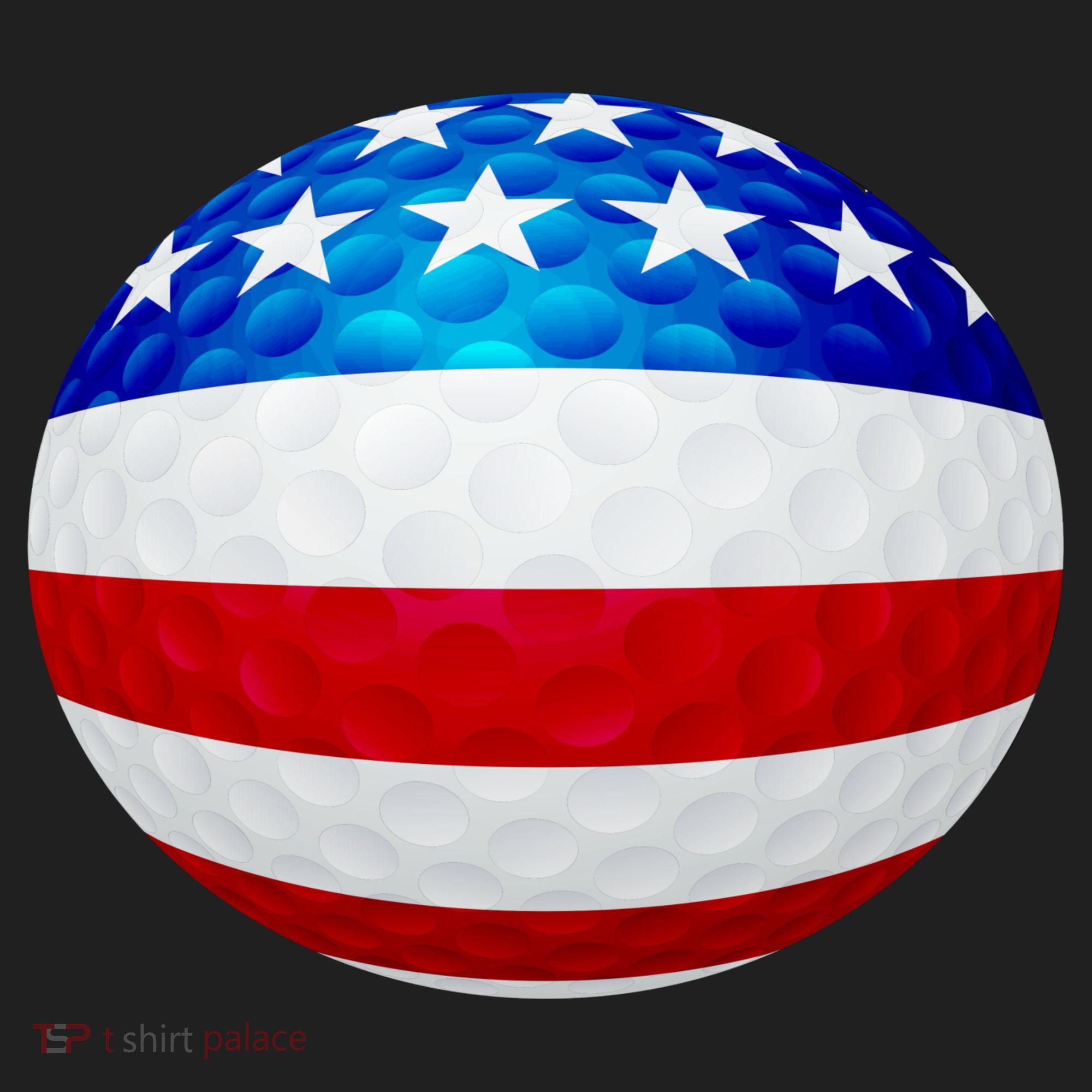 USA Golf Flag GolfBall Beanie