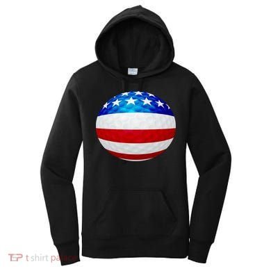 USA Golf Flag GolfBall Women's Hoodie