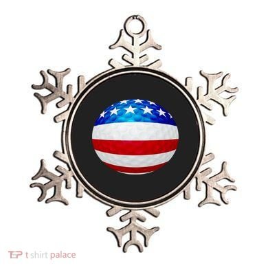 USA Golf Flag GolfBall Ornament