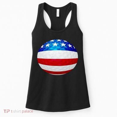 USA Golf Flag GolfBall Women's Tank Top