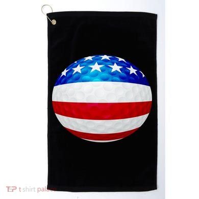 USA Golf Flag GolfBall Golf Towel