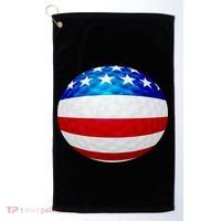 USA Golf Flag GolfBall Golf Towel thumb 0
