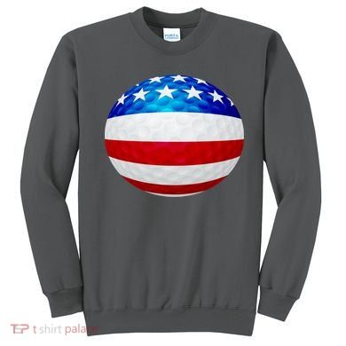 USA Golf Flag GolfBall Sweatshirt