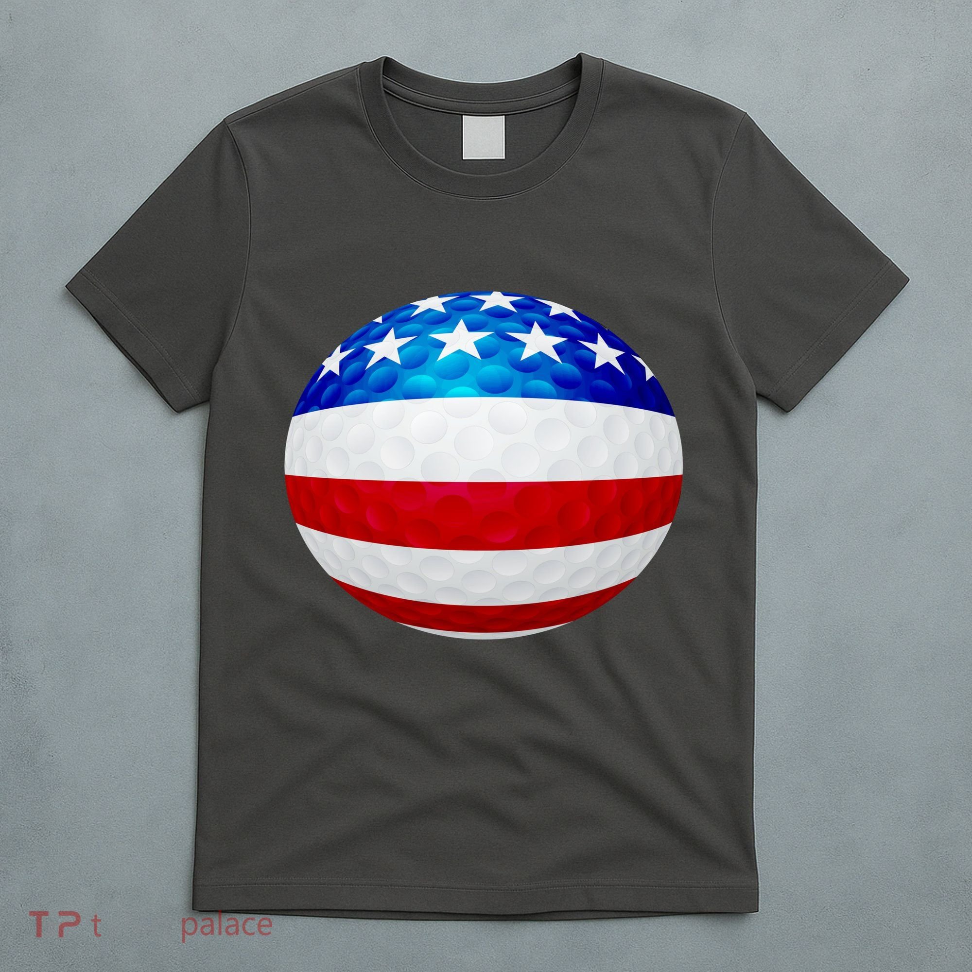 USA Golf Flag GolfBall T-Shirt