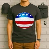 USA Golf Flag GolfBall T-Shirt thumb 6