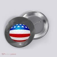 USA Golf Flag GolfBall Button thumb 0