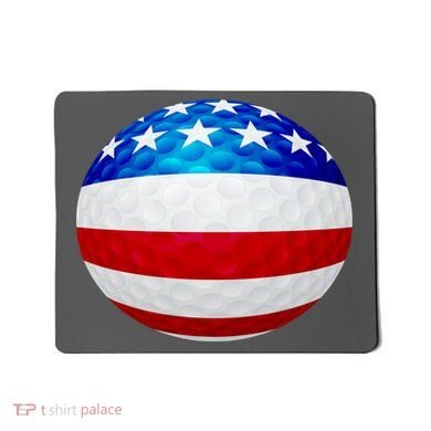USA Golf Flag GolfBall Mousepad
