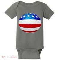 USA Golf Flag GolfBall Baby Bodysuit thumb 0