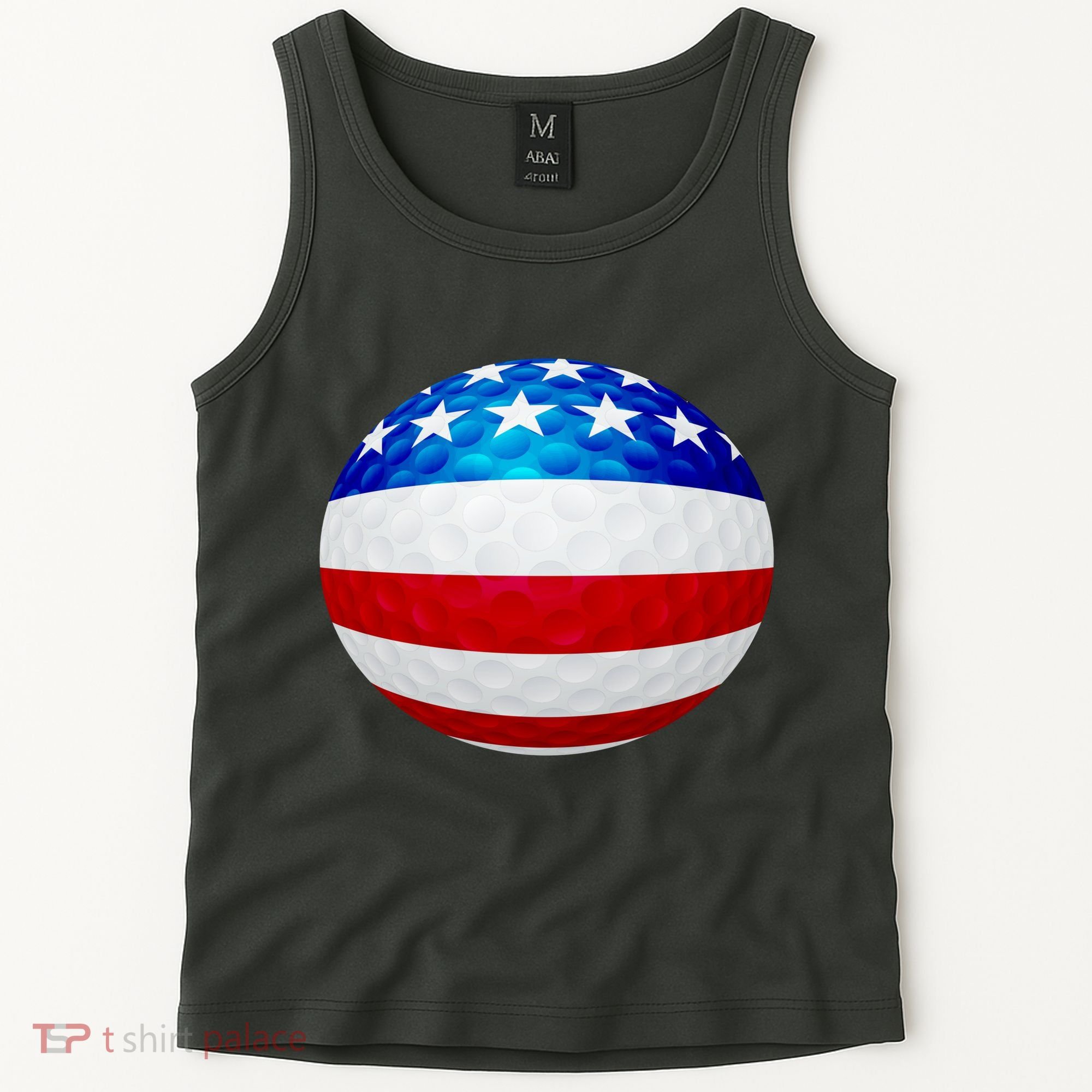USA Golf Flag GolfBall Tank Top
