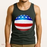 USA Golf Flag GolfBall Tank Top thumb 3