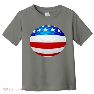 USA Golf Flag GolfBall Toddler T-Shirt