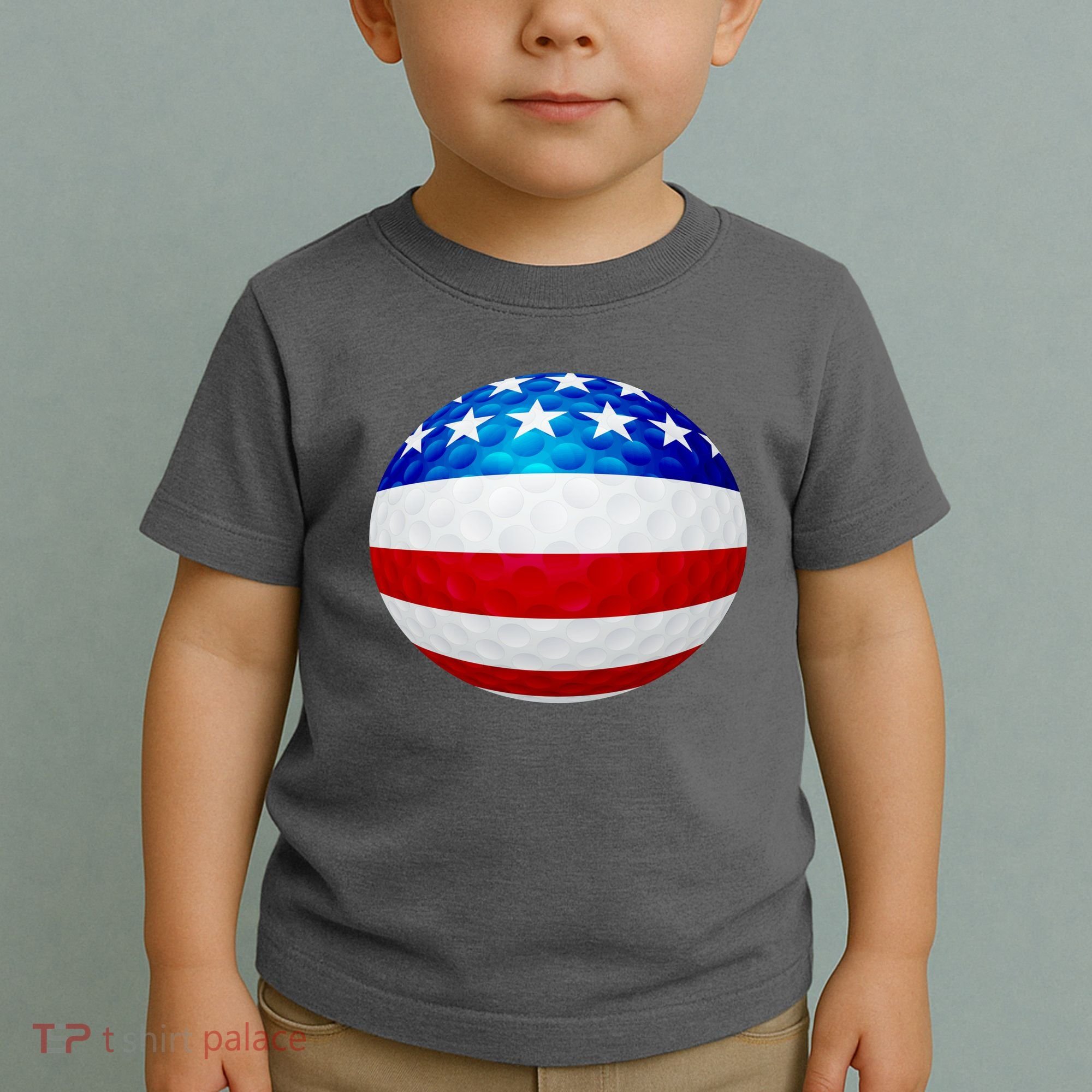 USA Golf Flag GolfBall Toddler T-Shirt
