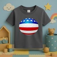 USA Golf Flag GolfBall Toddler T-Shirt thumb 3