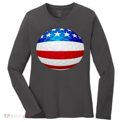 USA Golf Flag GolfBall Women's Long Sleeve Shirt