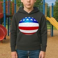 USA Golf Flag GolfBall Kids Hoodie thumb 2