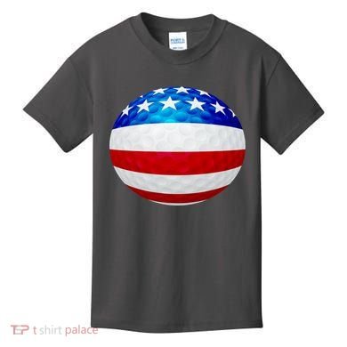 USA Golf Flag GolfBall Kids T-Shirt