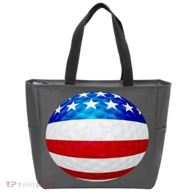 USA Golf Flag GolfBall Tote Bag