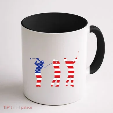 USA Golfer Coffee Mug back