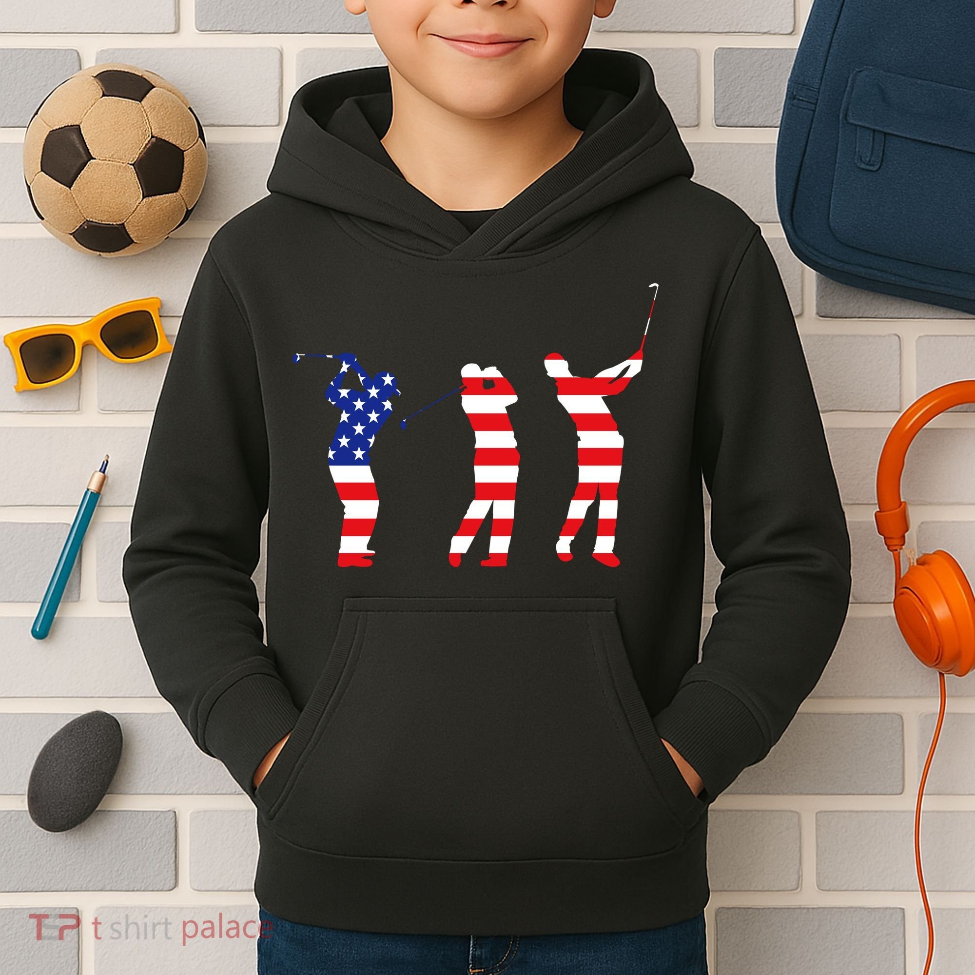 USA Golfer Kids Hoodie