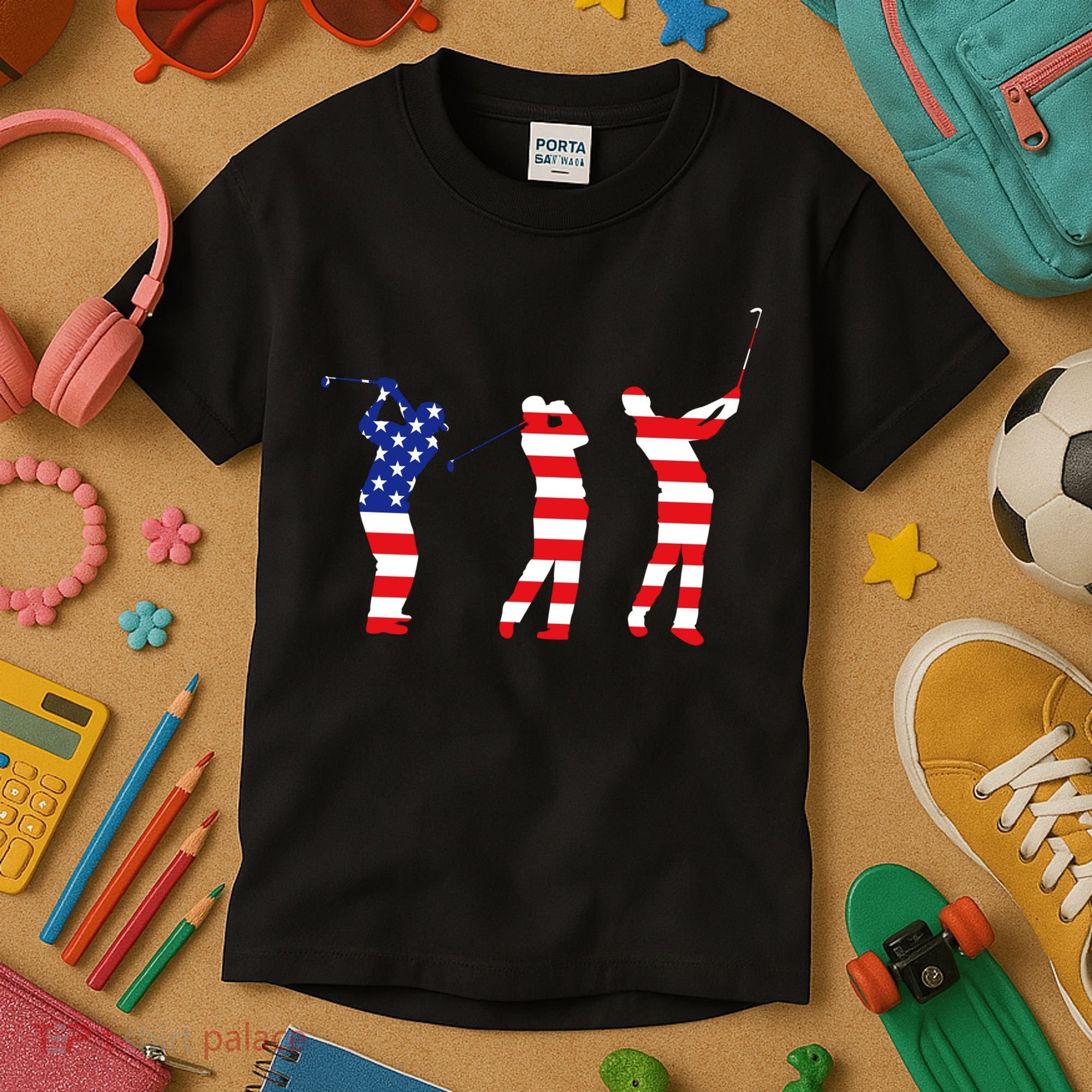 USA Golfer Kids T-Shirt