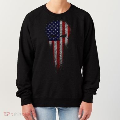 USA Grunge Skull Women's Sweatshirt