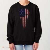 USA Grunge Skull Women's Sweatshirt thumb 0