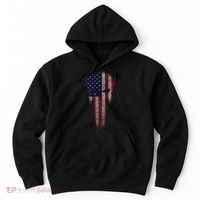 USA Grunge Skull Hoodie thumb 0