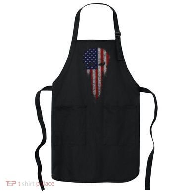 USA Grunge Skull Apron