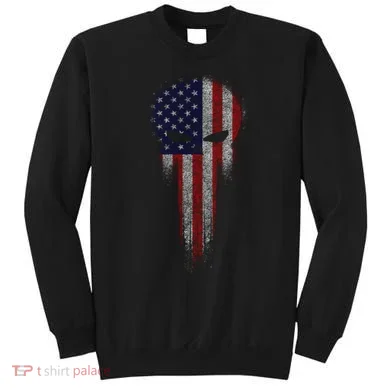 USA Grunge Skull Sweatshirt