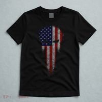 USA Grunge Skull T-Shirt thumb 5