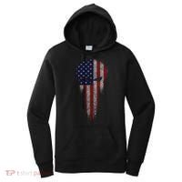 USA Grunge Skull Women's Hoodie thumb 0