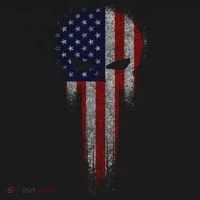 USA Grunge Skull Women's Hoodie thumb 2