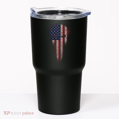 USA Grunge Skull Tumbler