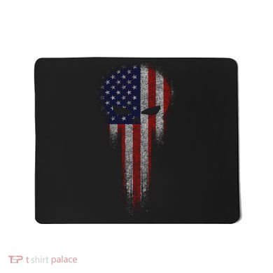USA Grunge Skull Mousepad