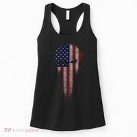 USA Grunge Skull Women's Tank Top thumb 0