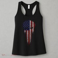 USA Grunge Skull Women's Tank Top thumb 3