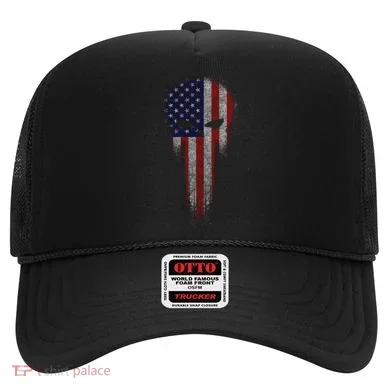 USA Grunge Skull Hat