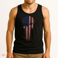 USA Grunge Skull Tank Top thumb 3